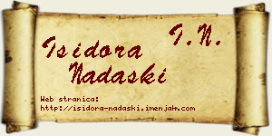 Isidora Nadaški vizit kartica